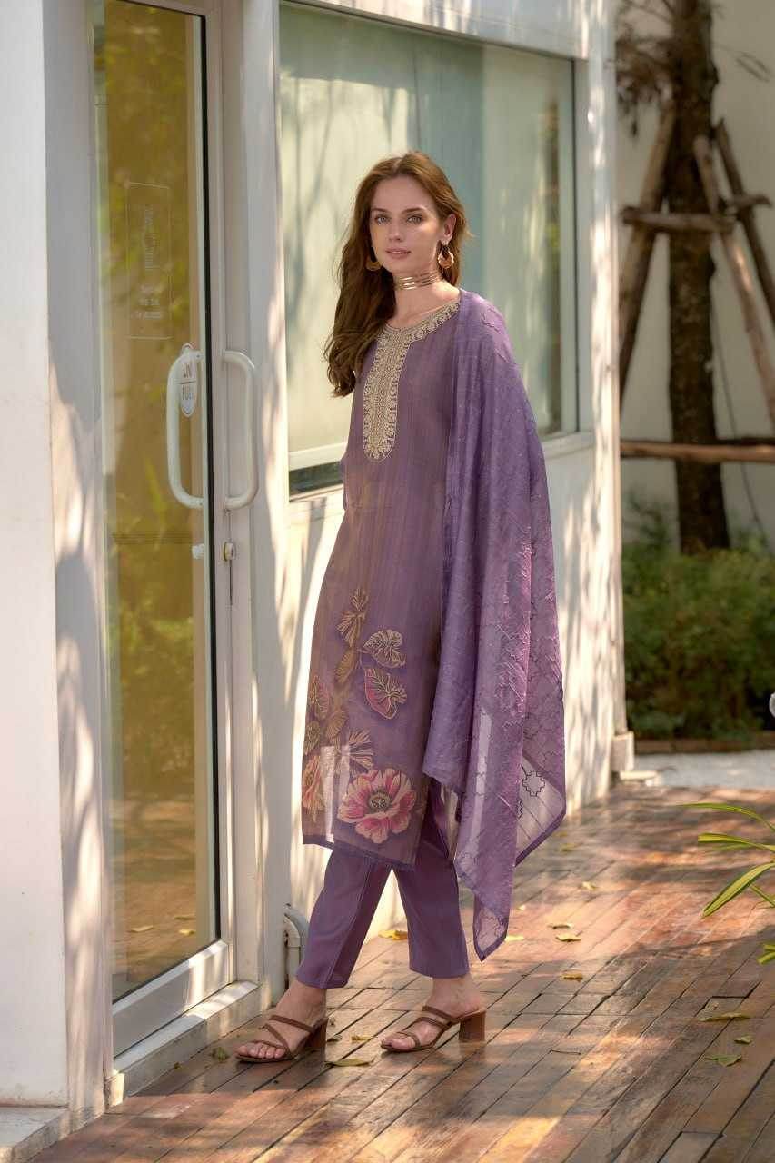 TissueEmbroidered Kurtis - MYLUXURY LANE ENTERPRISE